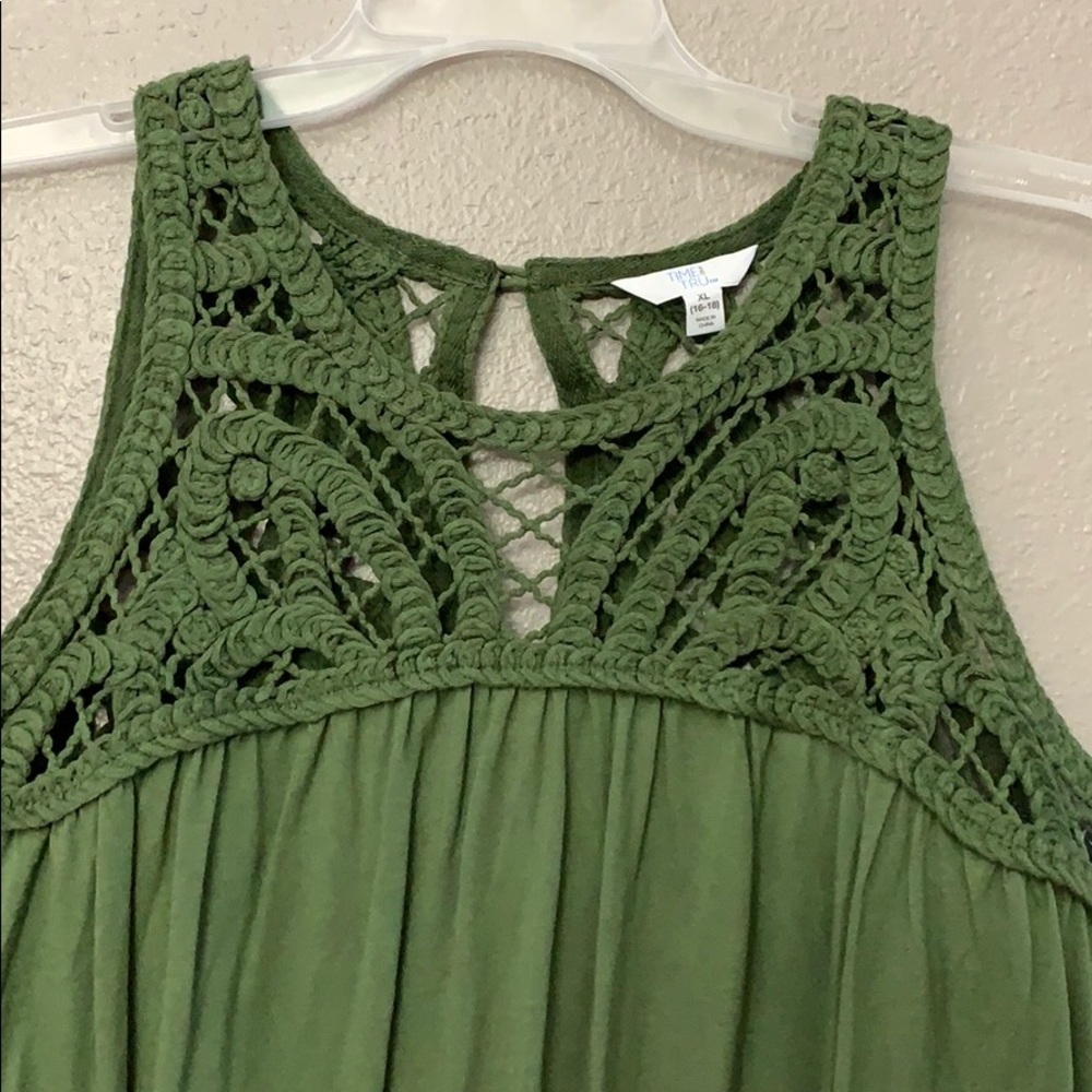 Time and Tru Women's Macrame Top XL - Picture 5 of 14